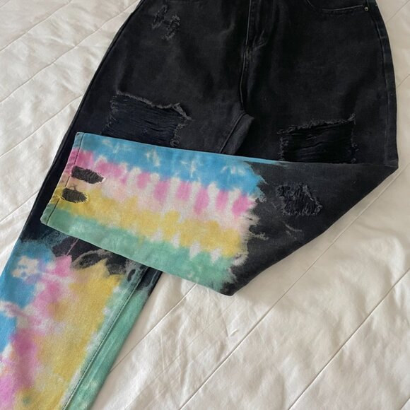 🗣️ Free Speech Jeanies – Bold Striped Revival (30" Waist) - Picture 9 of 16